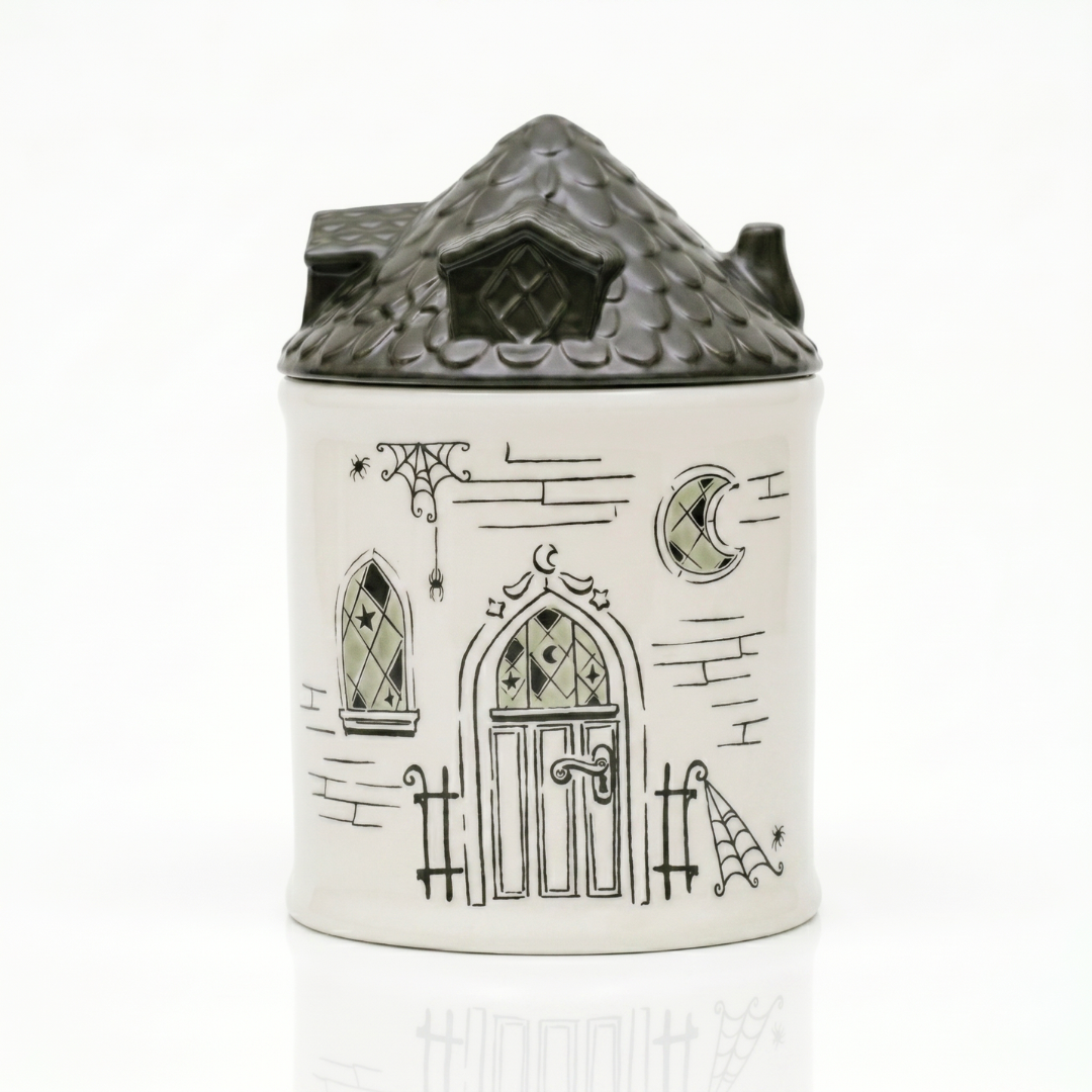 Mystical Haunted House Canister with Lid