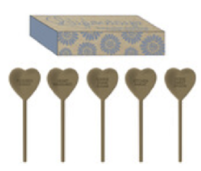 Metal Heart Spoons, Set of 5