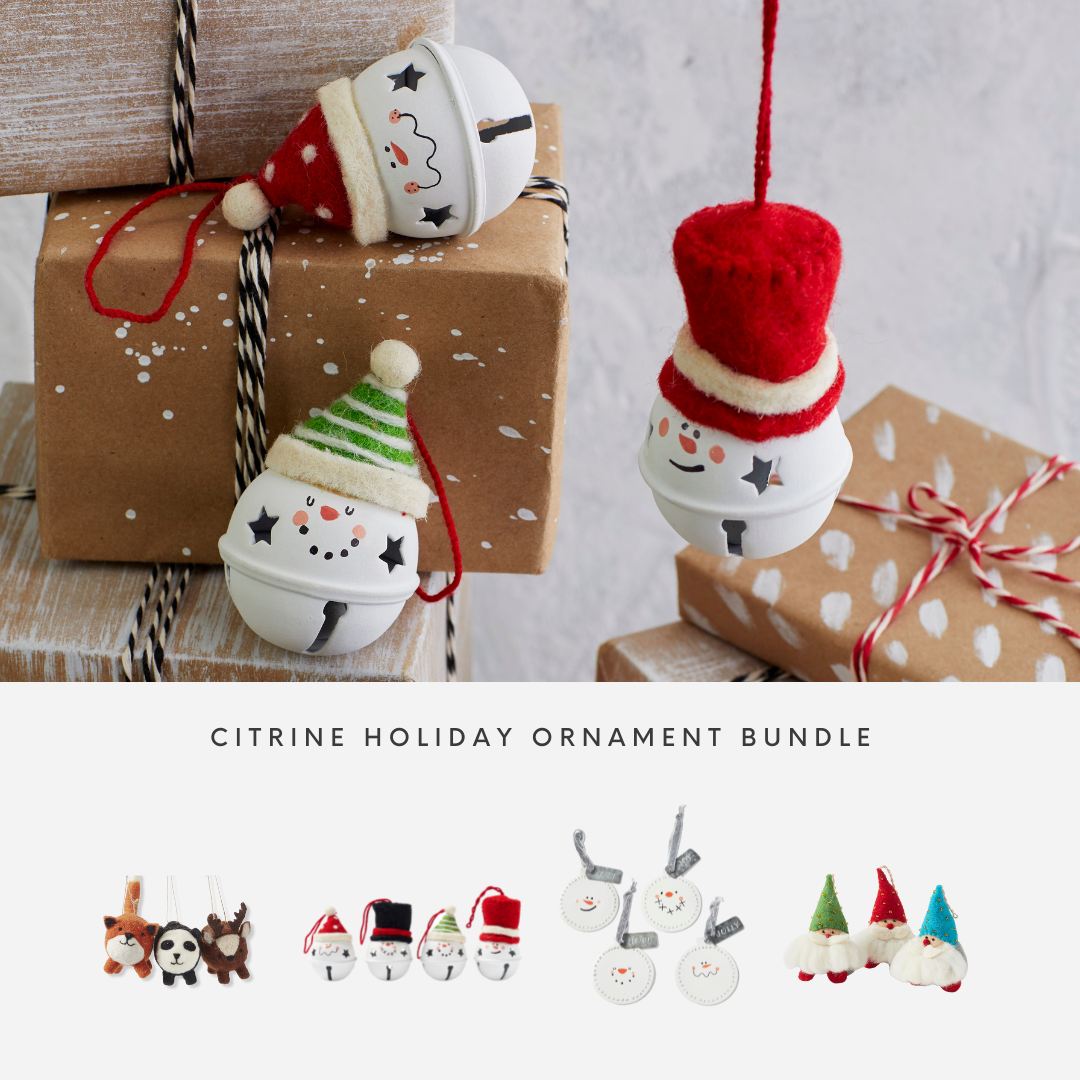 Citrine Holiday Ornament Bundle