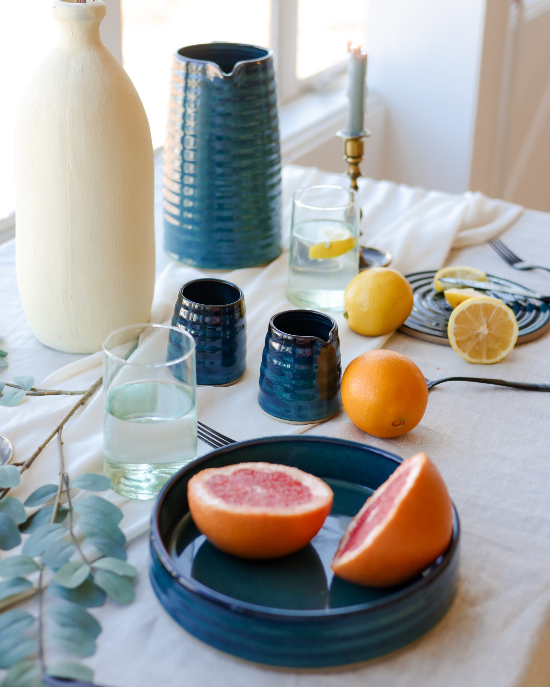 Monterey Blue Sugar and Creamer Set of 2