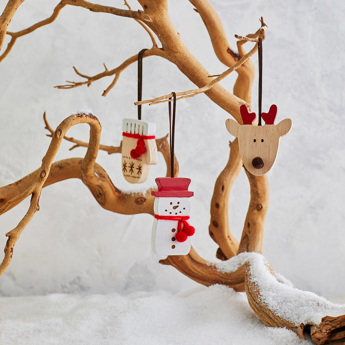 Christmas Icon Wood Ornament Set of 3