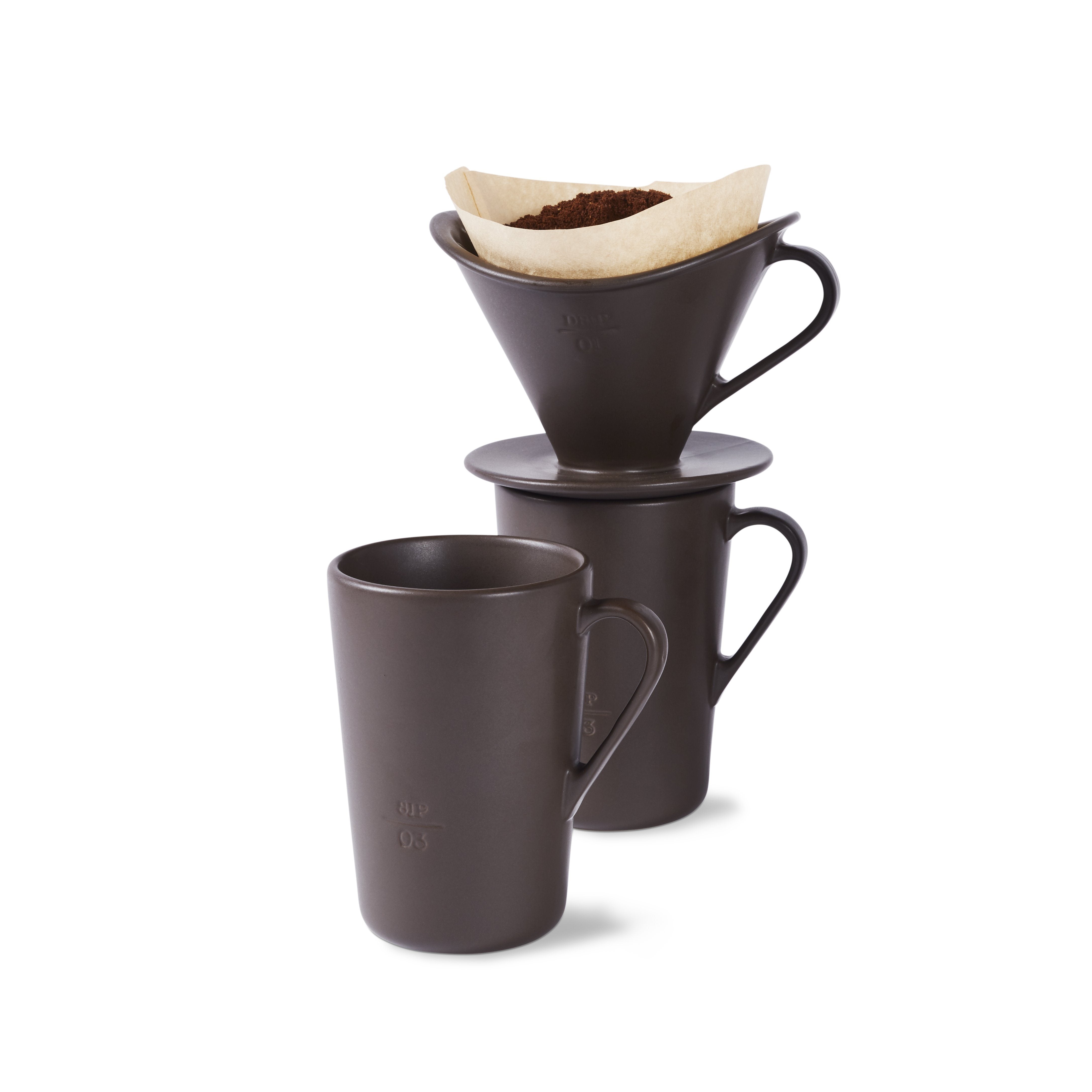 Icon Drip. Pour. Sip. Coffee System Espresso Set of 4