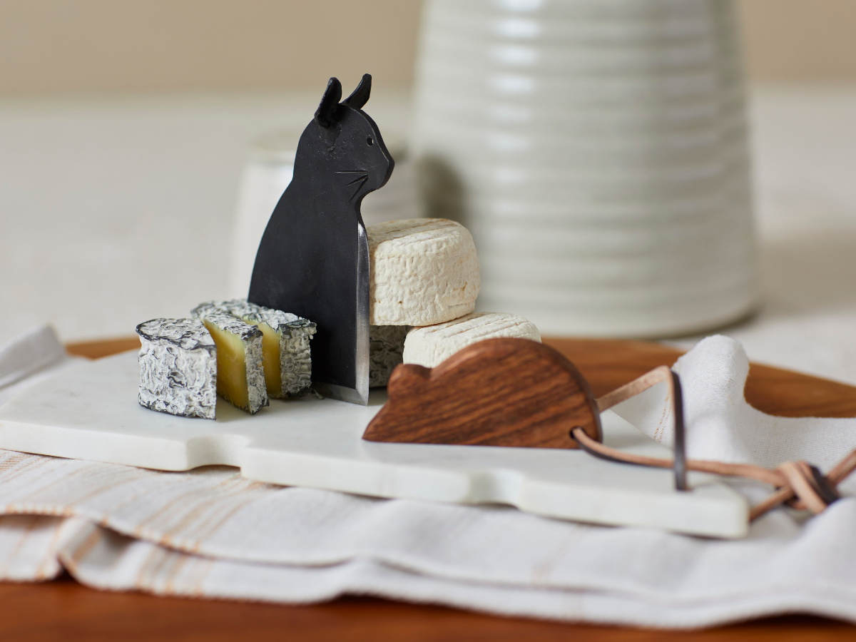 Marble Swiss Cheese Cheeseboard