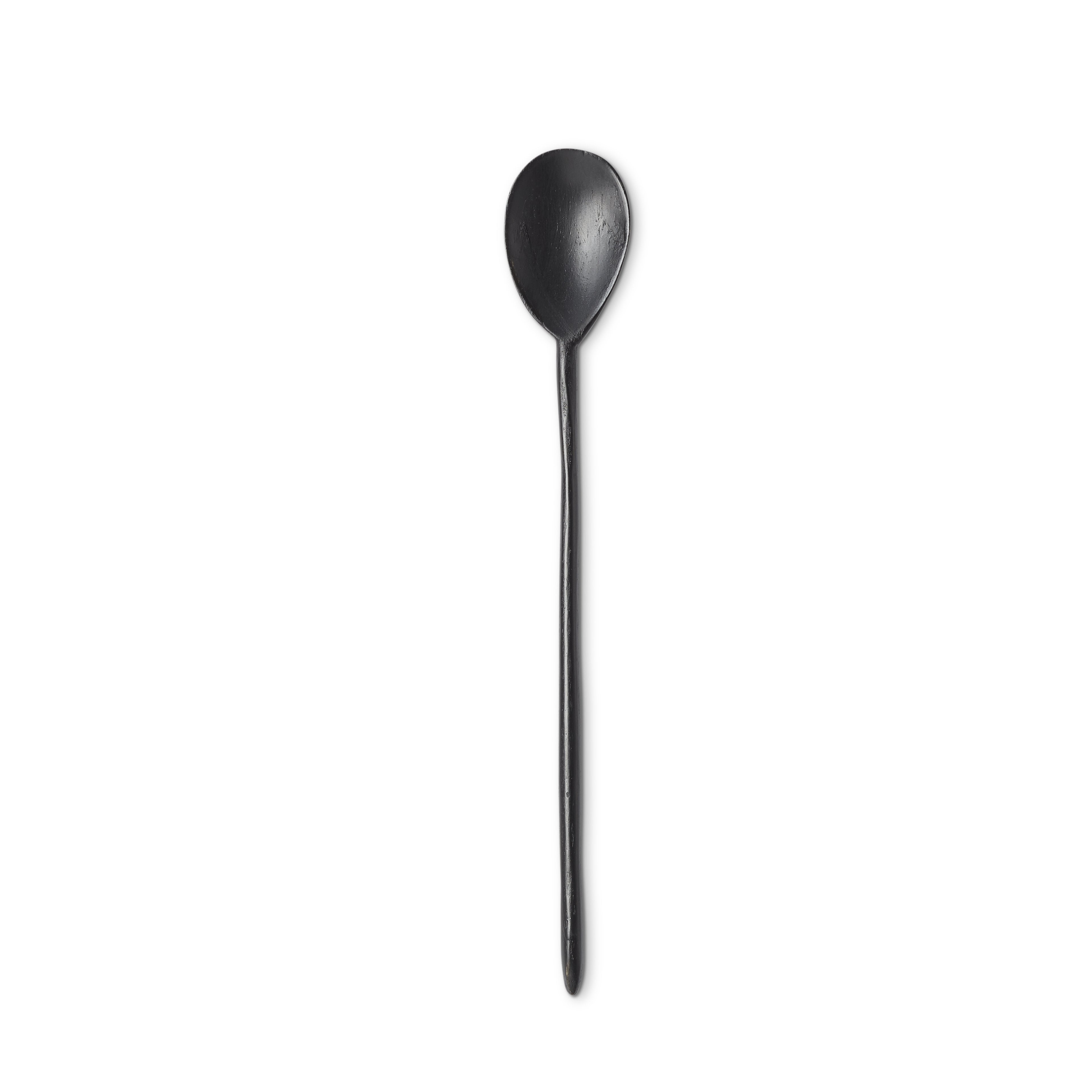 Noir Ebonized Wood Spoons Set of 5