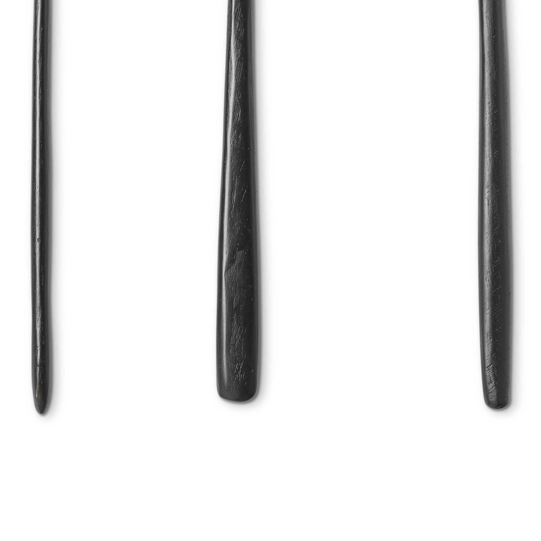 Noir Ebonized Wood Spoons Set of 5