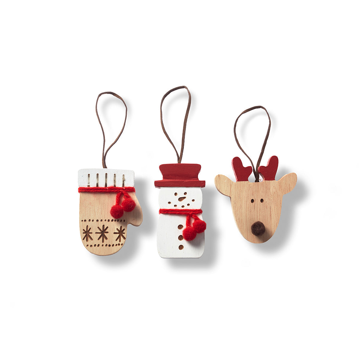 Christmas Icon Wood Ornament Set of 3