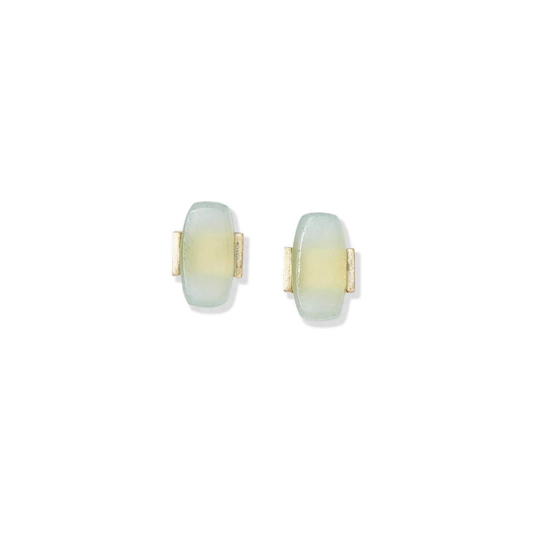 Aqua ChalcedonyI Post Earrings
