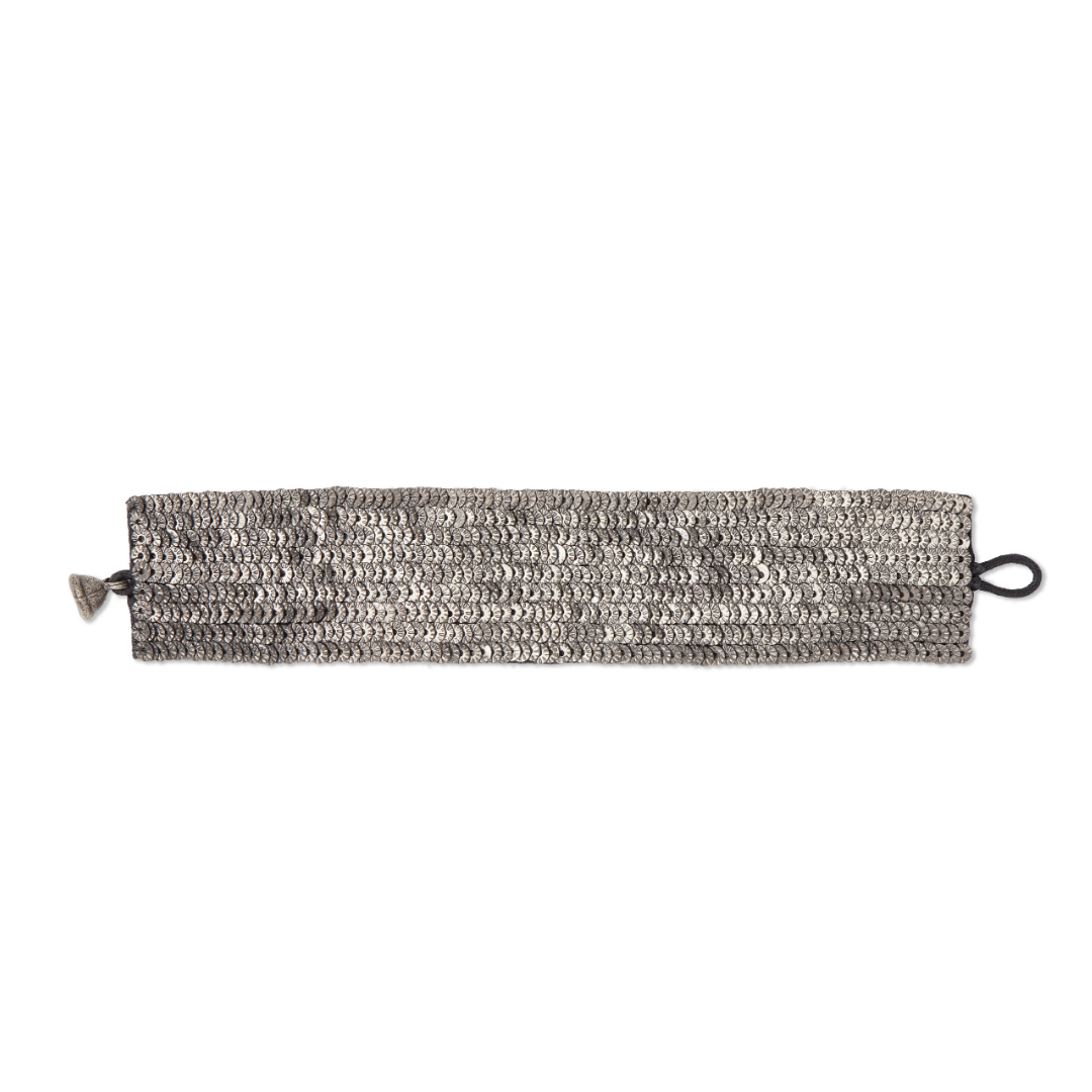 Metal, Silk and Suede Bracelet, Scales