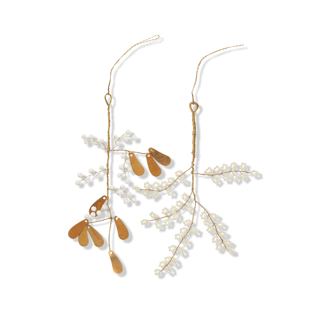 Brass Hanging Mistletoe Set of 2