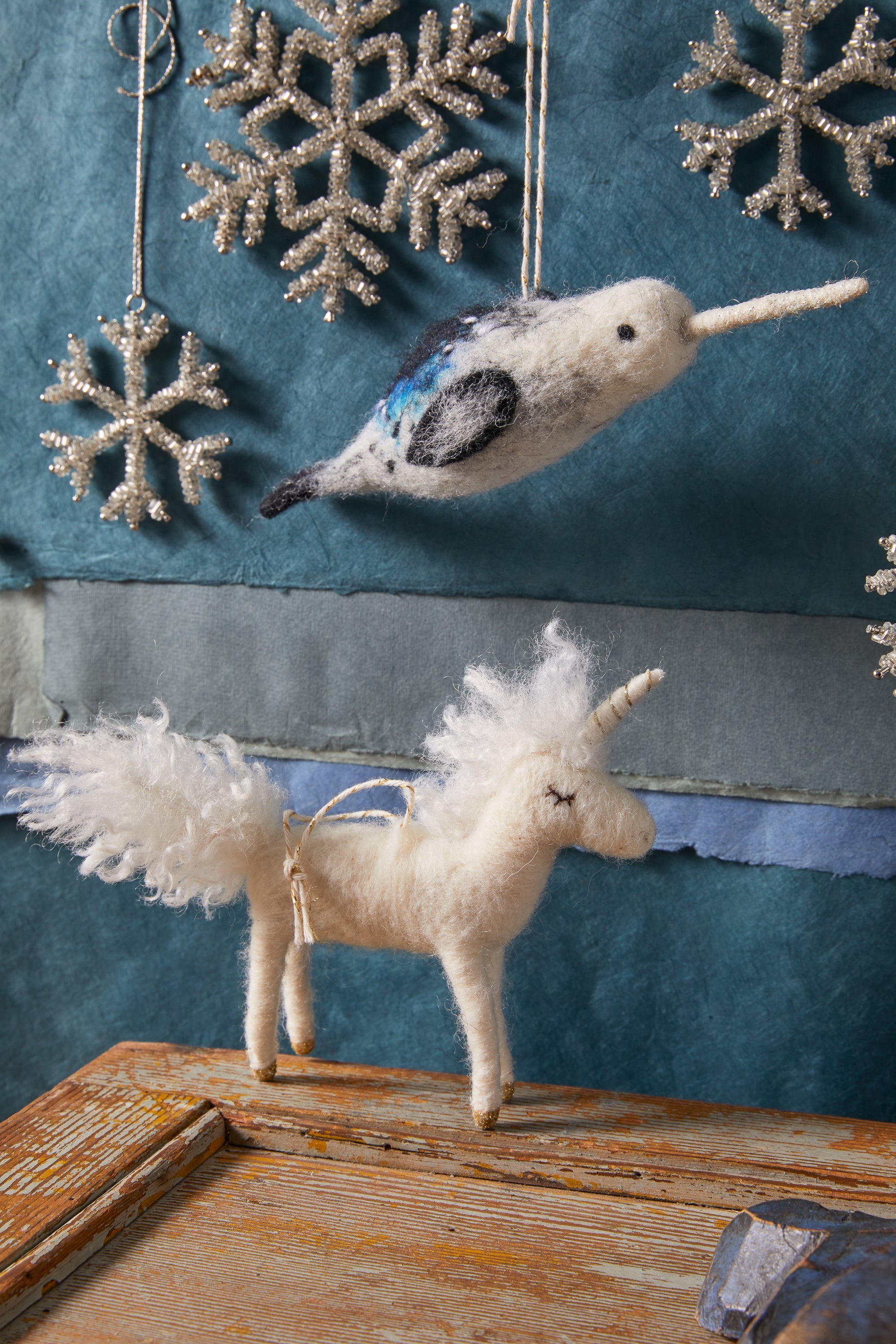 Felt Narwhal Ornament