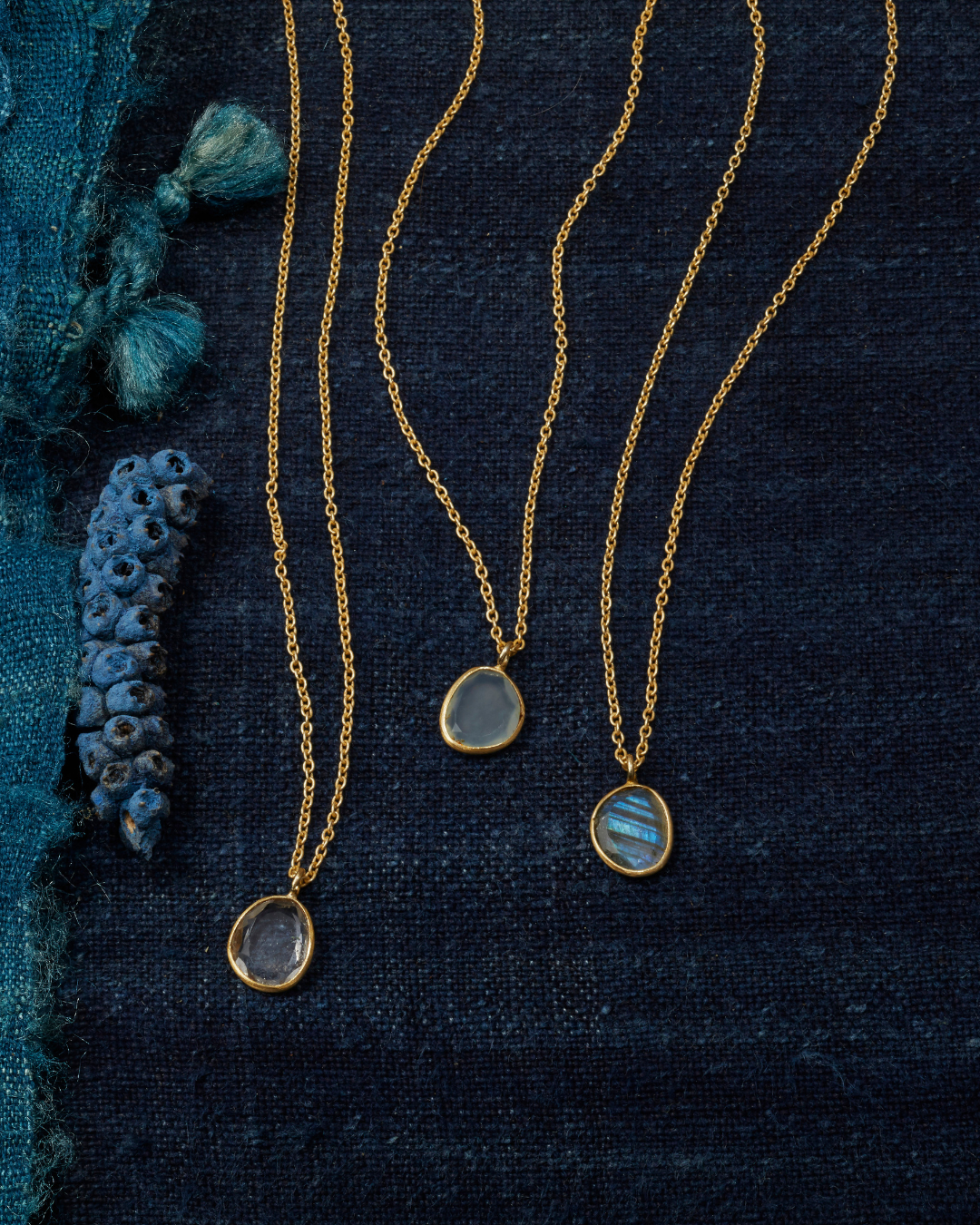 Stone Slice Crystal Quartz Pendant Necklace