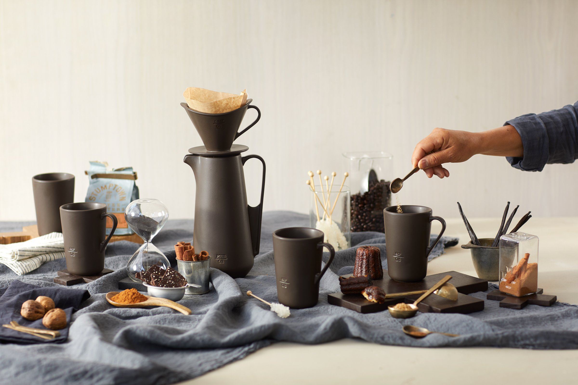 Icon Drip. Pour. Sip. Coffee System Espresso Set of 4