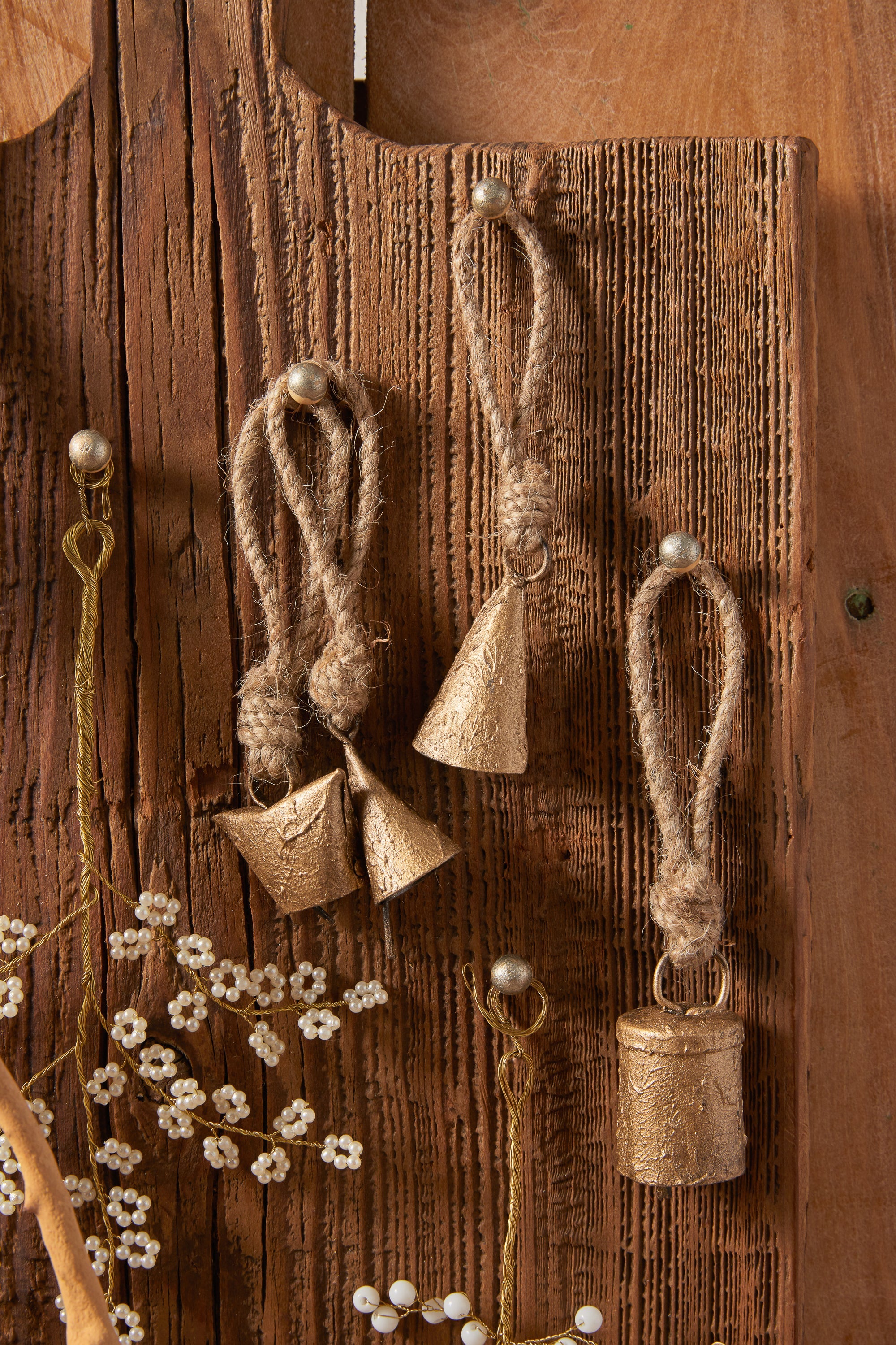 Mini Brass Bell Ornaments Set of 6