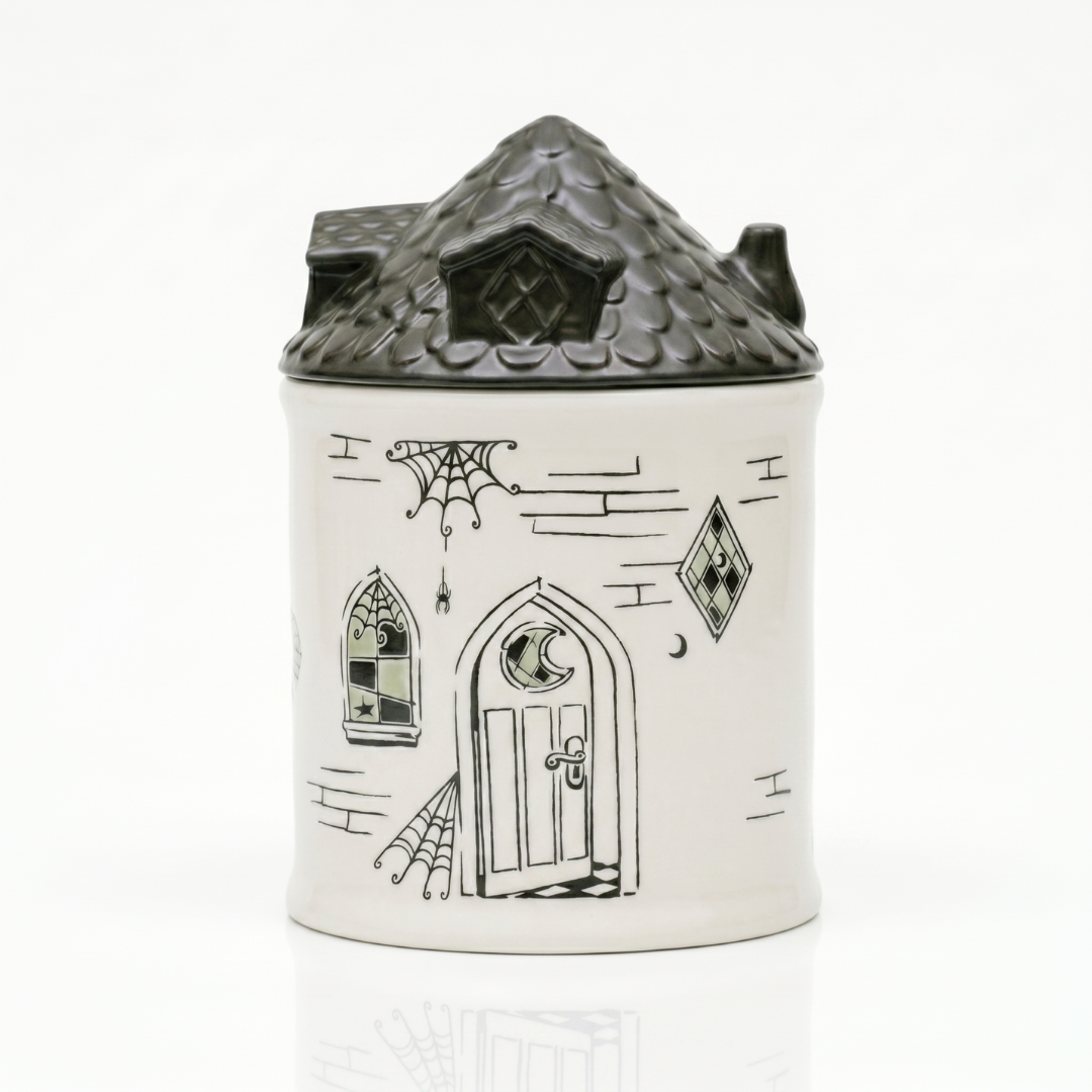 Mystical Haunted House Canister with Lid