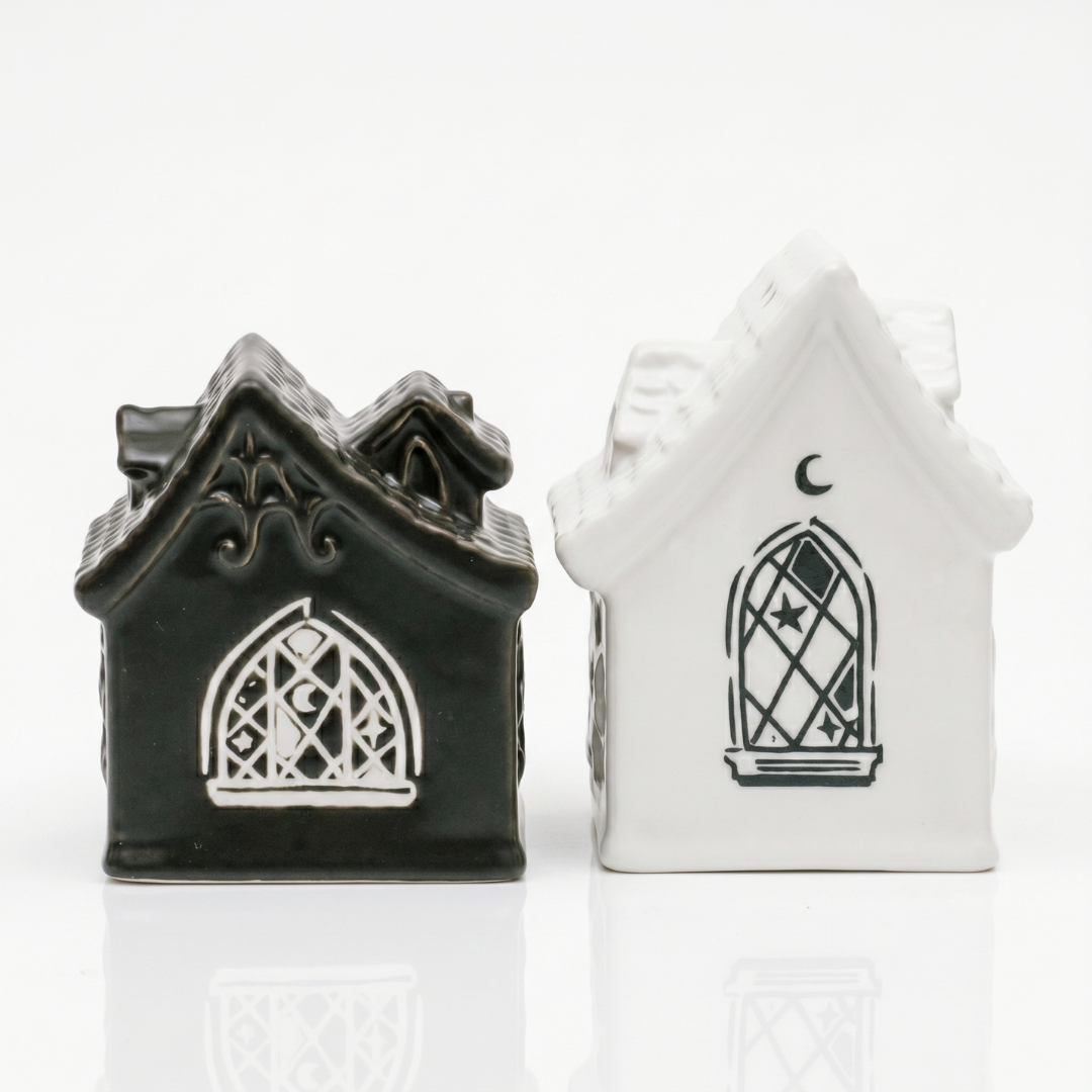 Mystical Haunted House Salt & Pepper Shakers