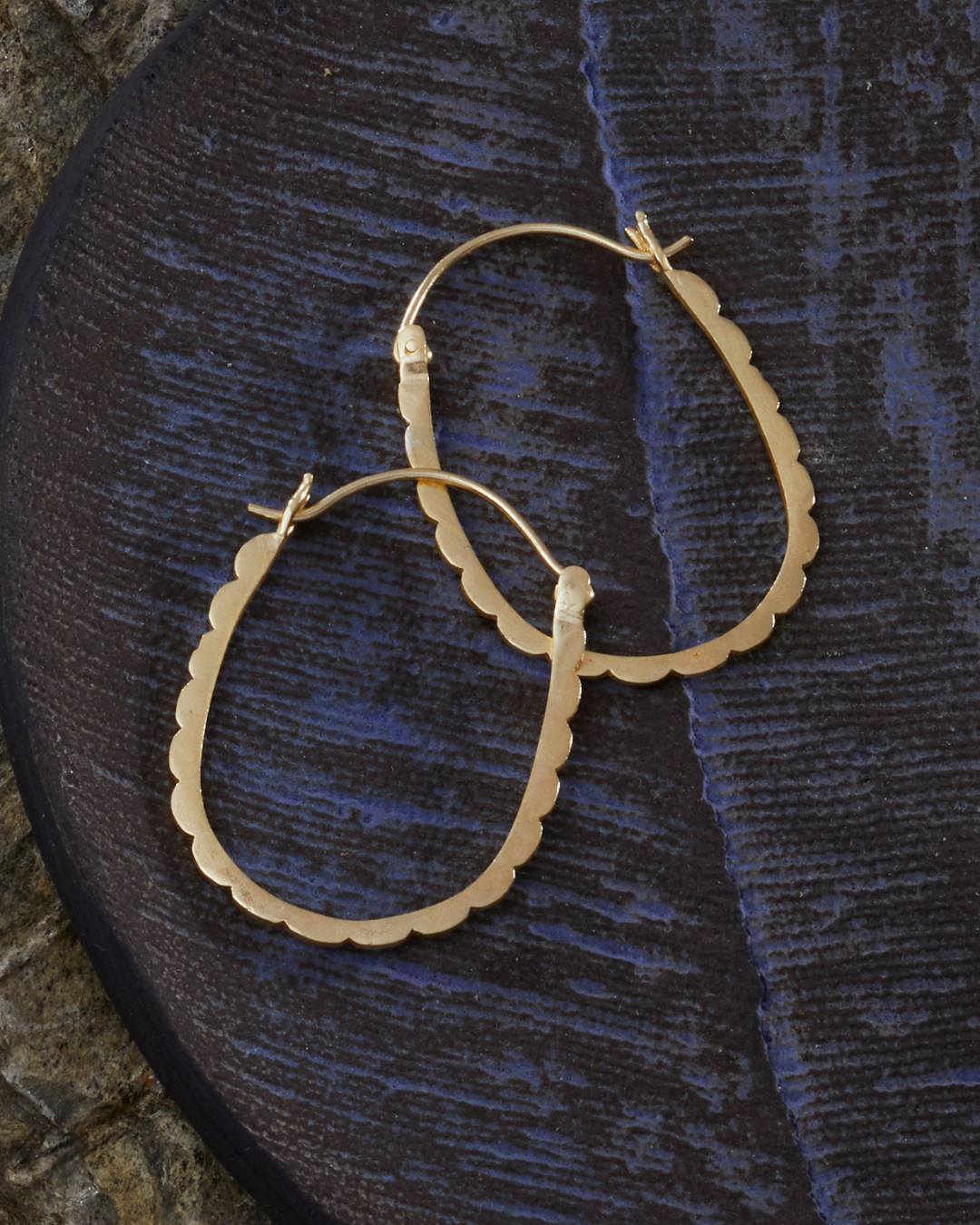 Scallop Hoop Earrings
