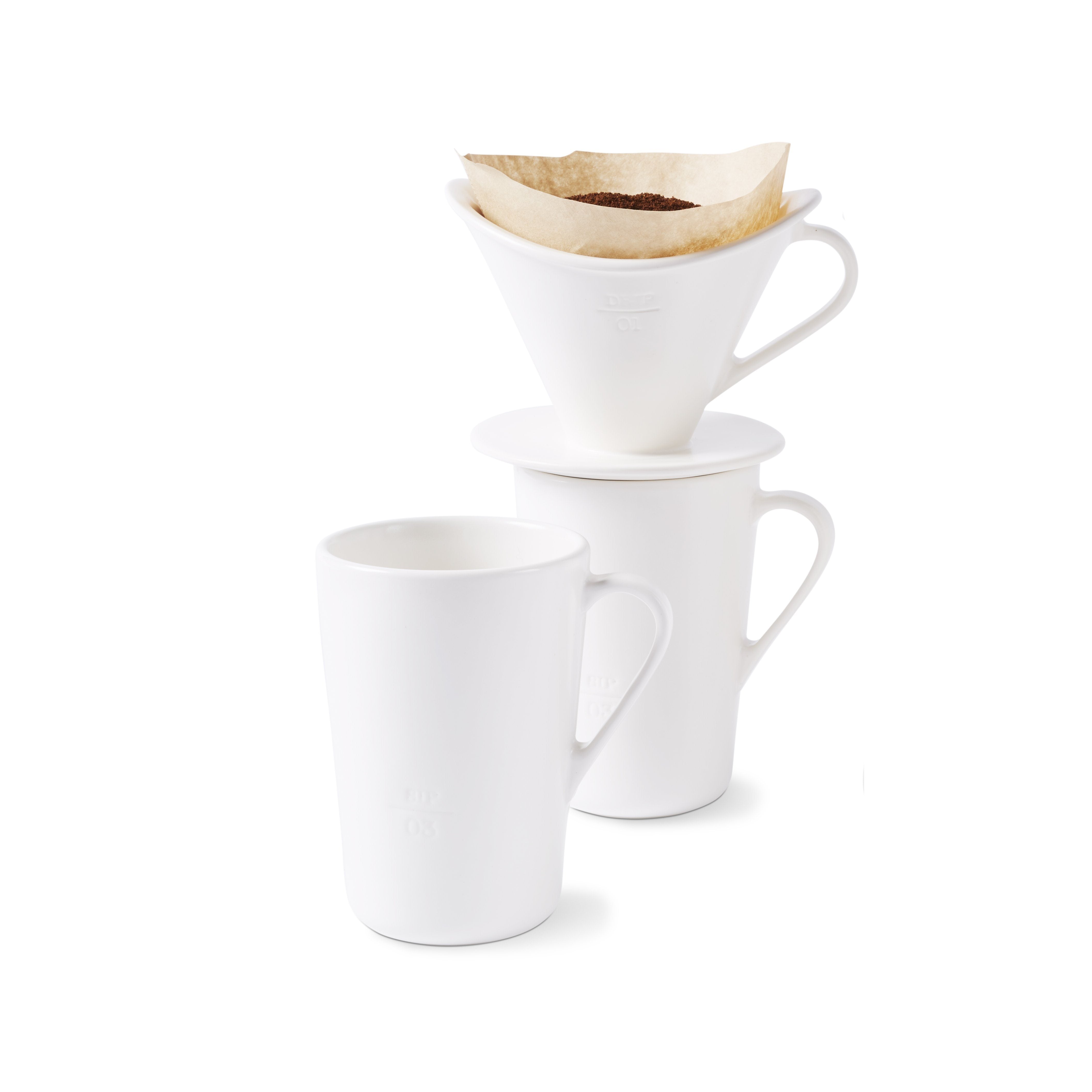 Icon Drip. Pour. Sip. Coffee System Foam Set of 4