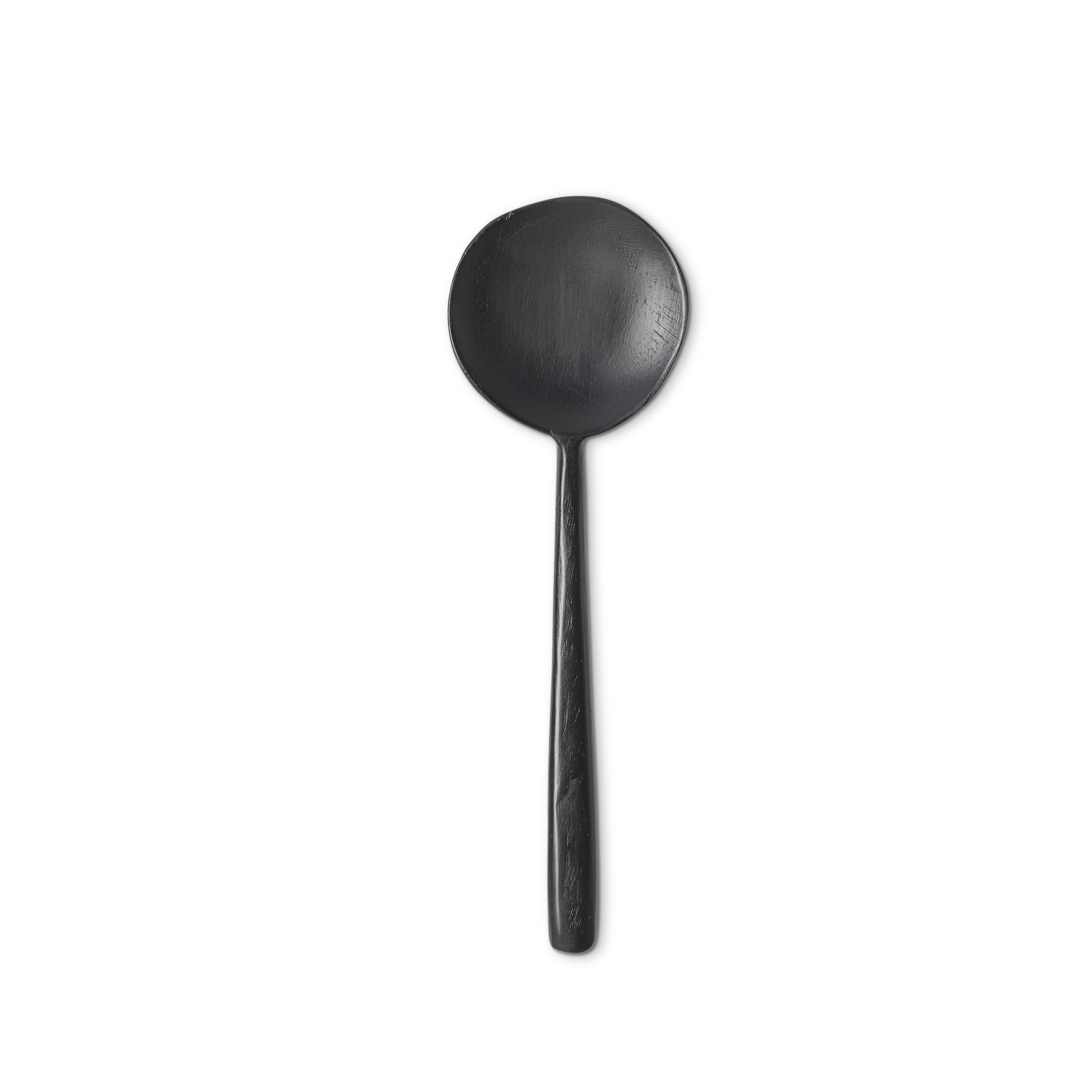 Noir Ebonized Wood Spoons Set of 5