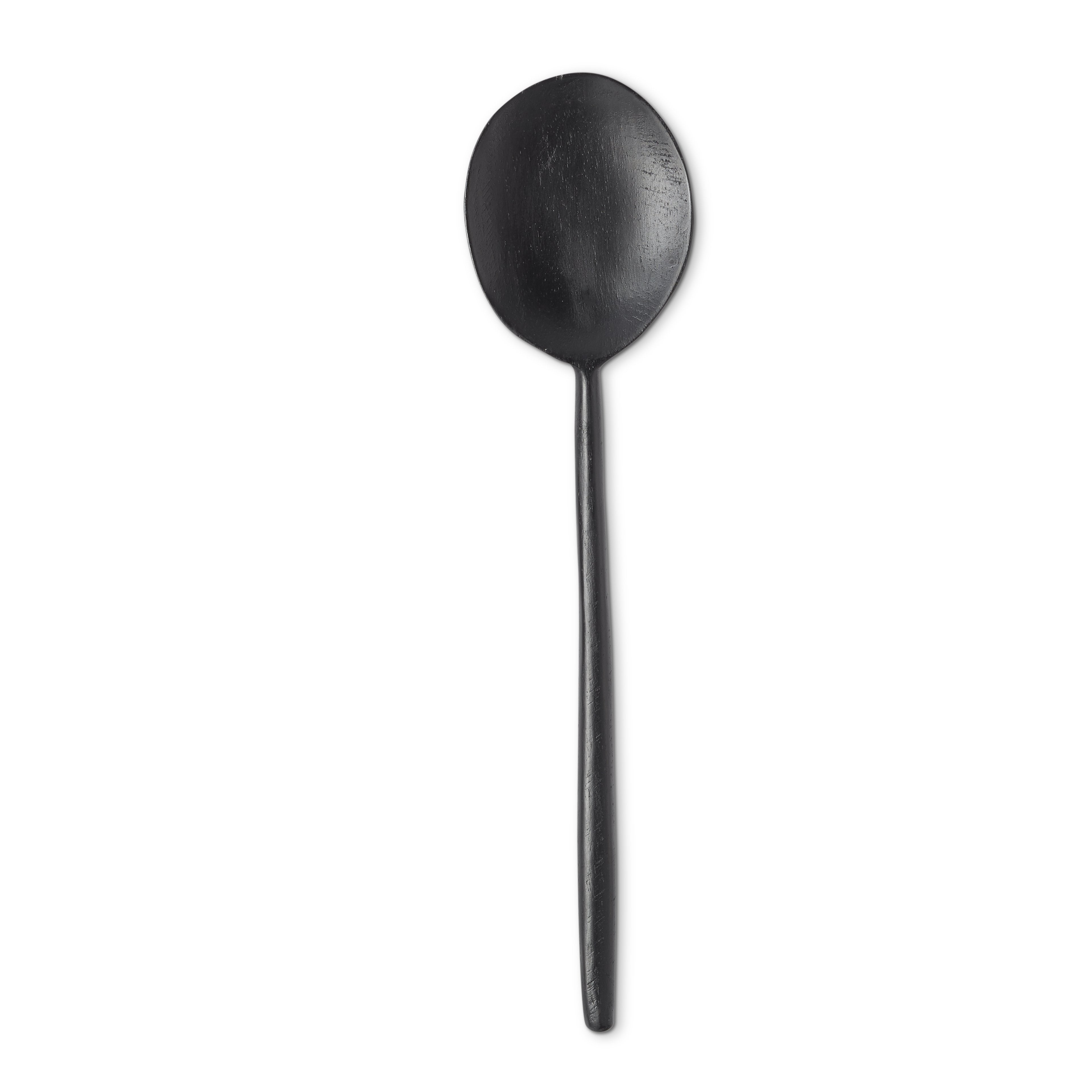 Noir Ebonized Wood Spoons Set of 5