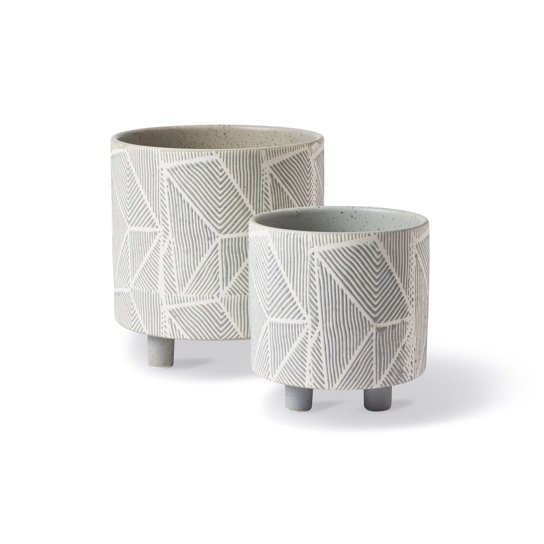 Geometric Planter Moss, Set of 2
