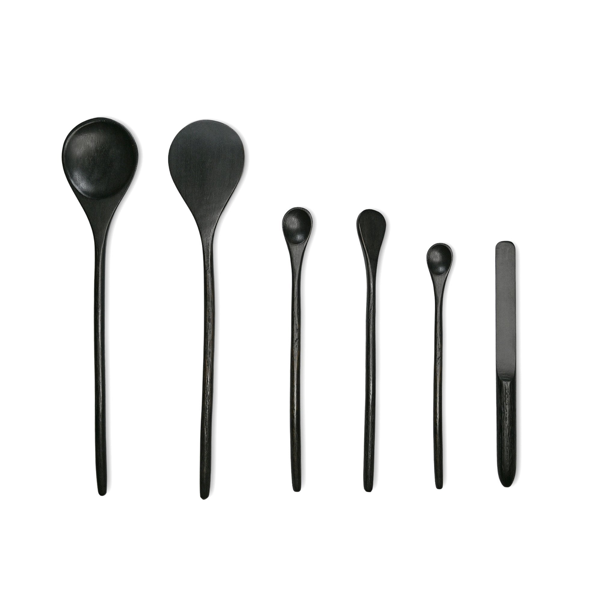 Noir Ebonized Kitchen Tools Set of 6