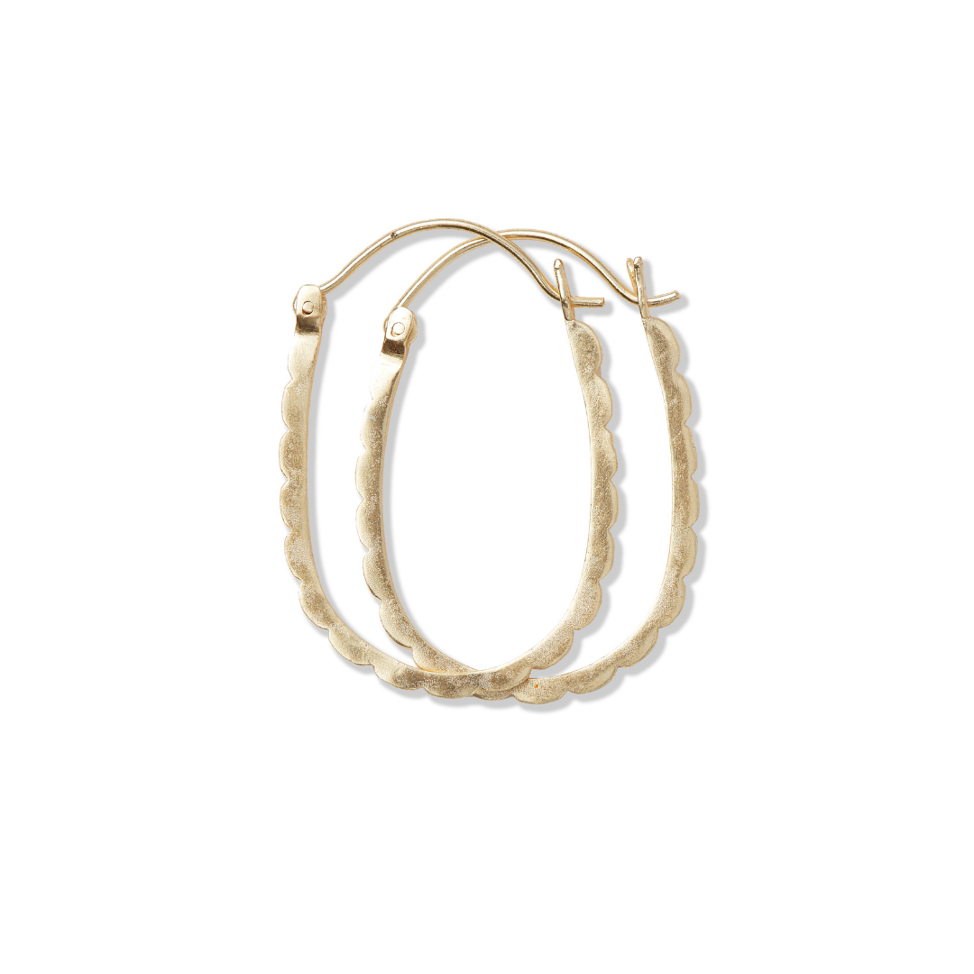 Scallop Hoop Earrings