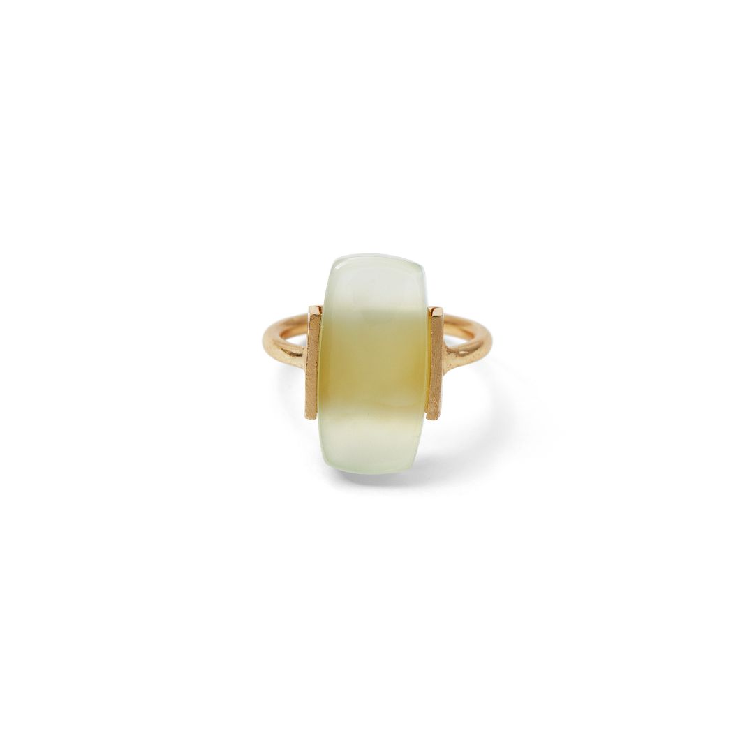 Aqua Chalcedony Ring - Size 8