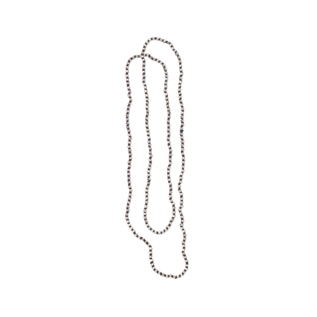 Silver Beaded Necklace Small