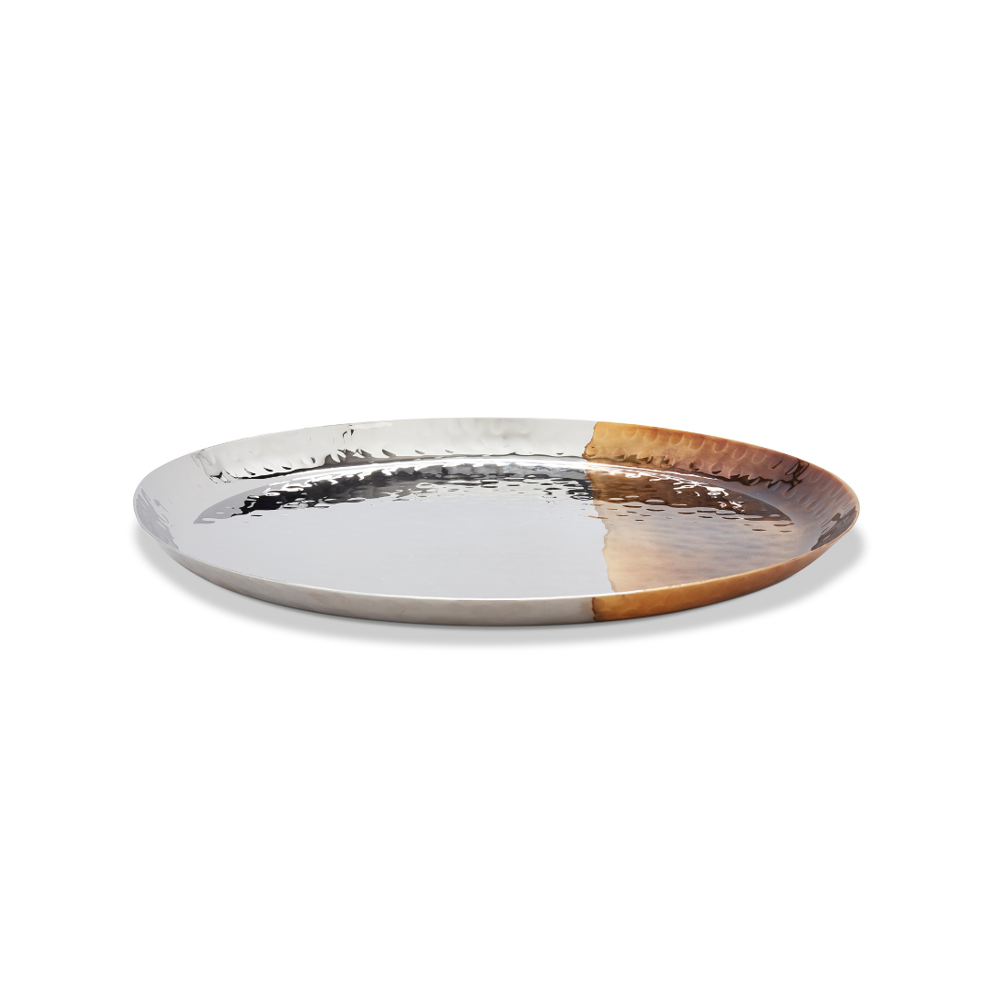 Stainless Steel Ombre Round Tray