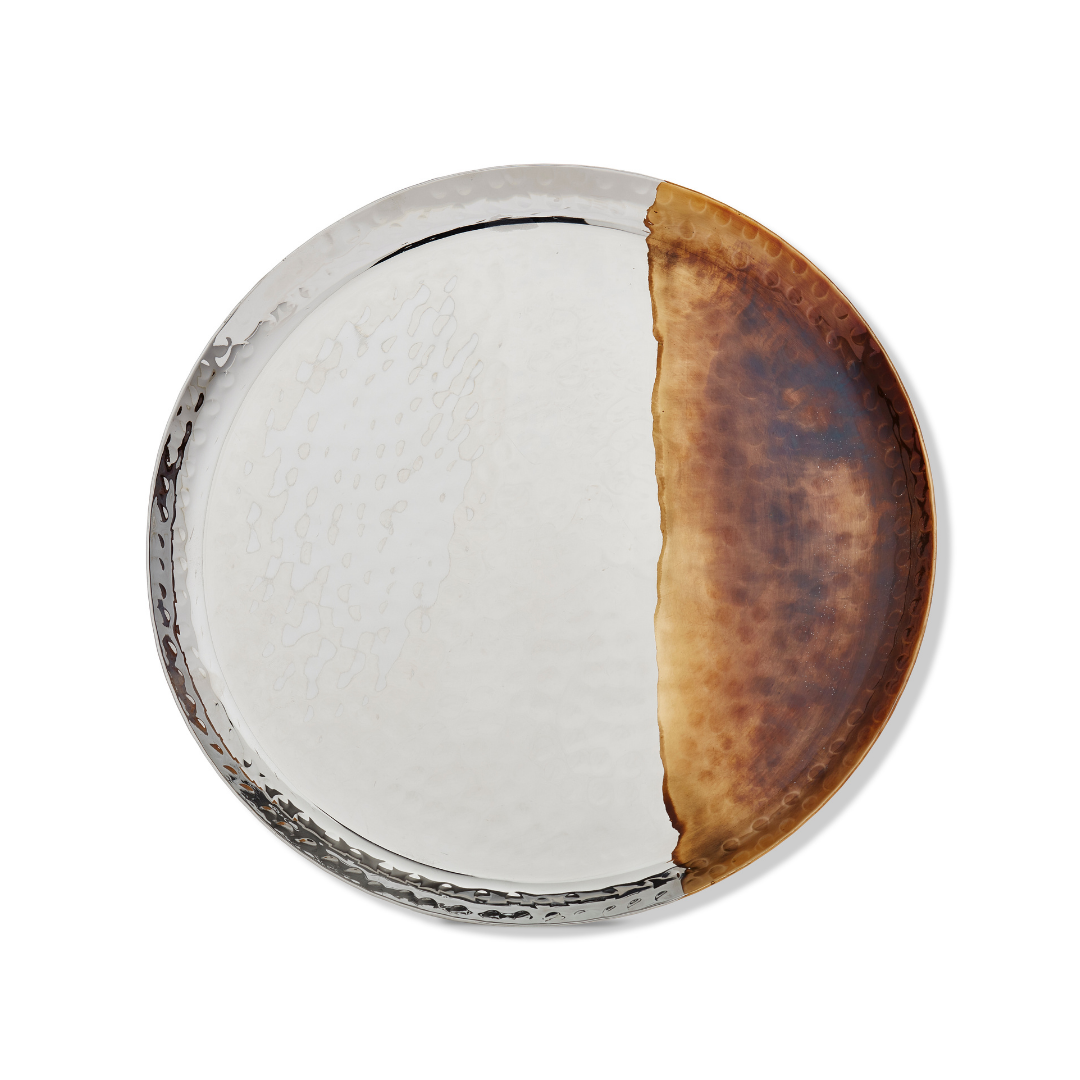 Stainless Steel Ombre Round Tray