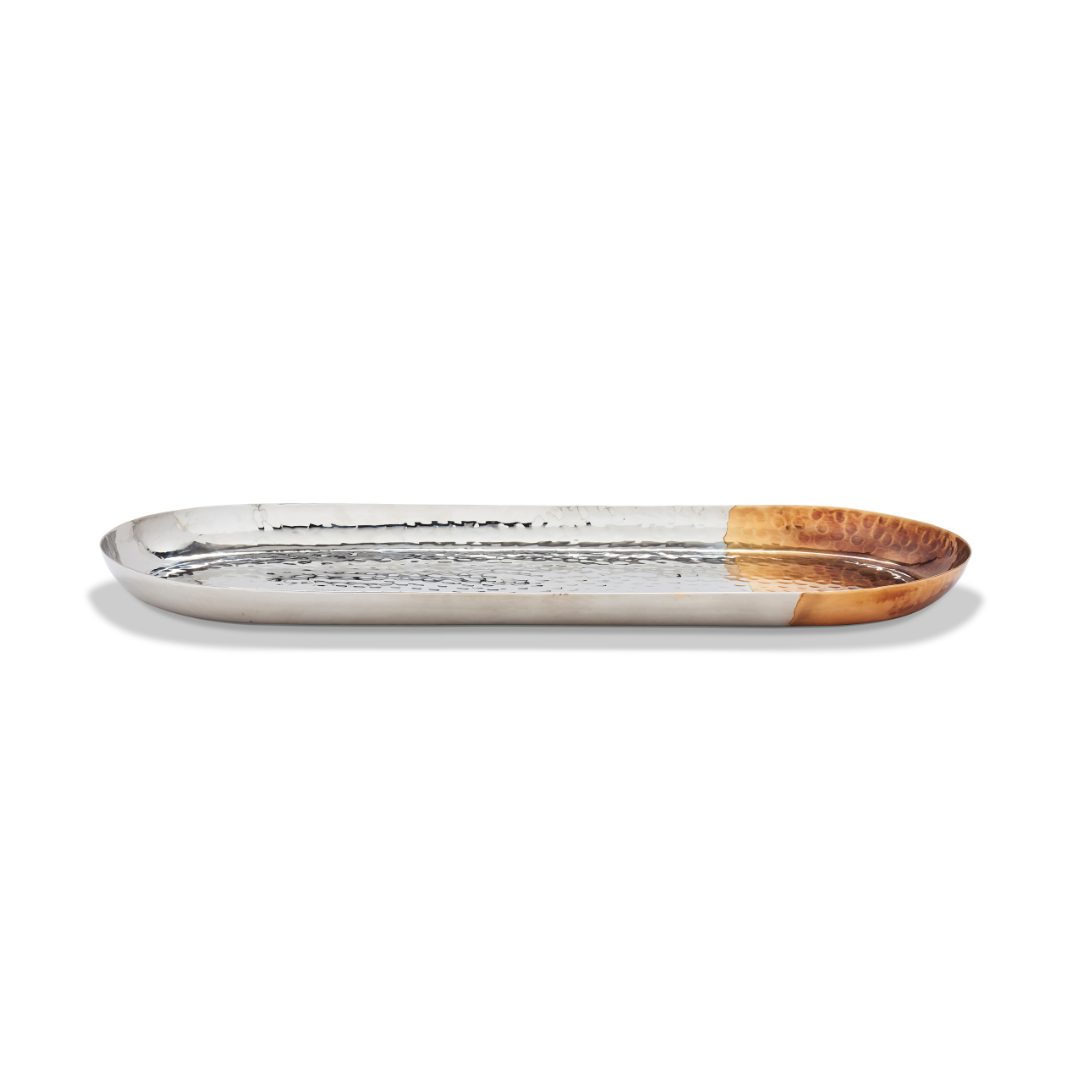 Stainless Steel Ombre Oval Tray