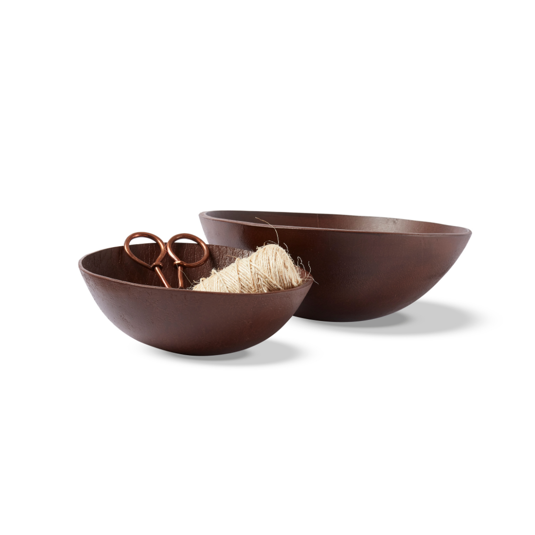 Leather Nested Bowls Set of 2