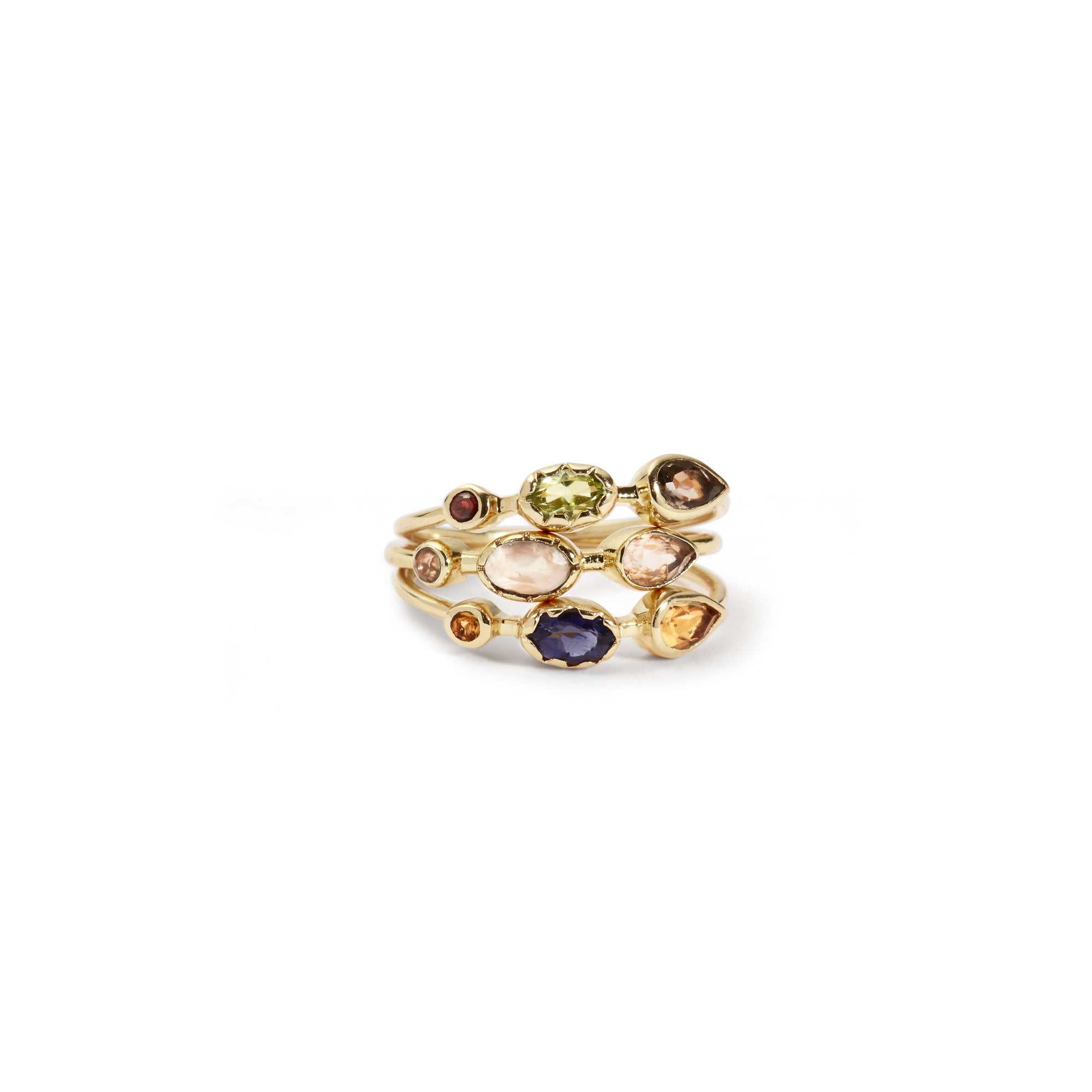 Diaphanous Rings Set of 3, Size 8