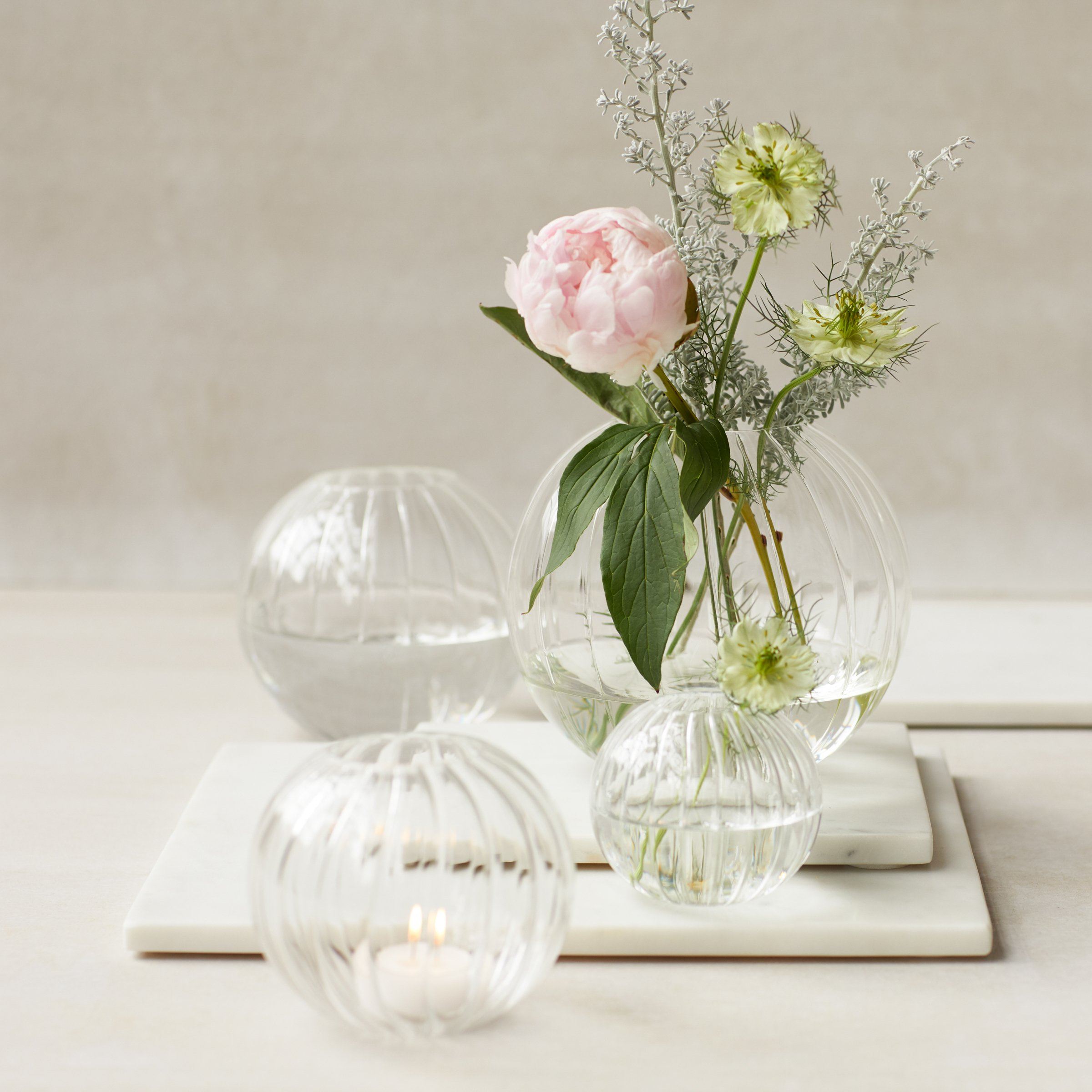 Optic Orb Vase Set of 3