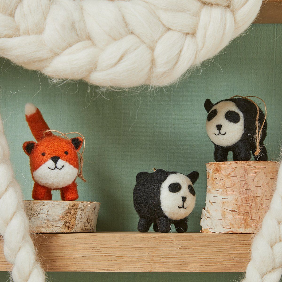 Fat Animal Ornaments Set of 3