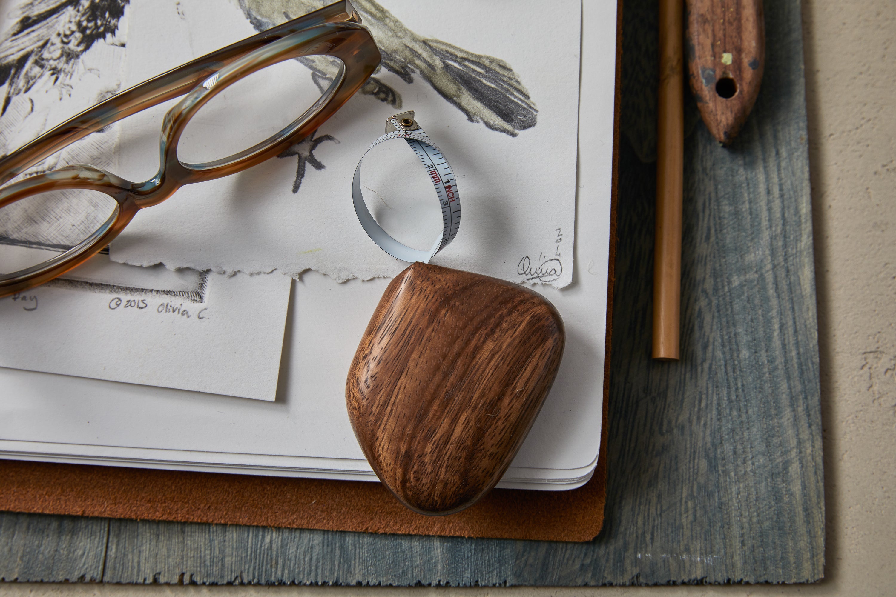 Pebble Tape Measure Teak