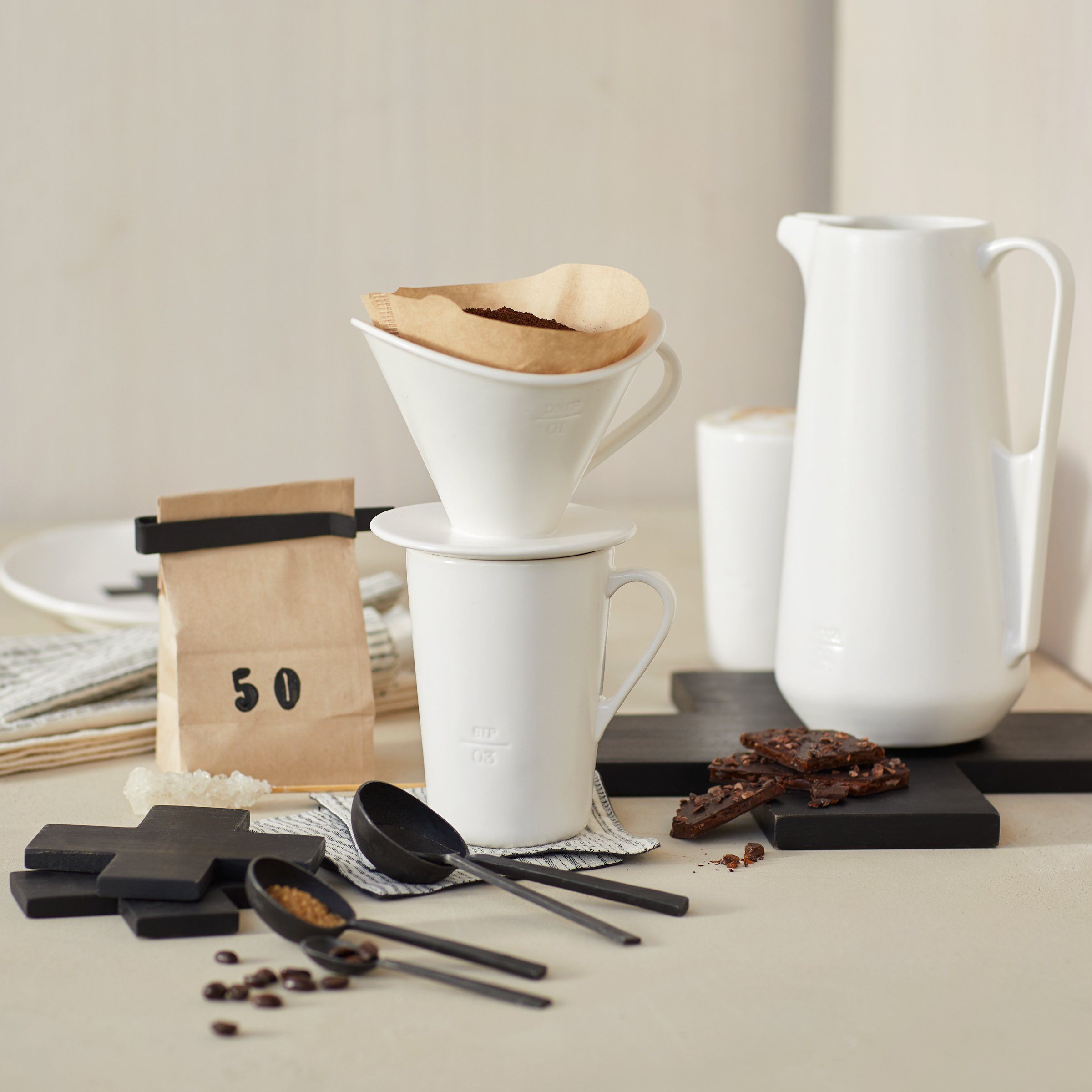 Icon Drip. Pour. Sip. Coffee System Foam Set of 4