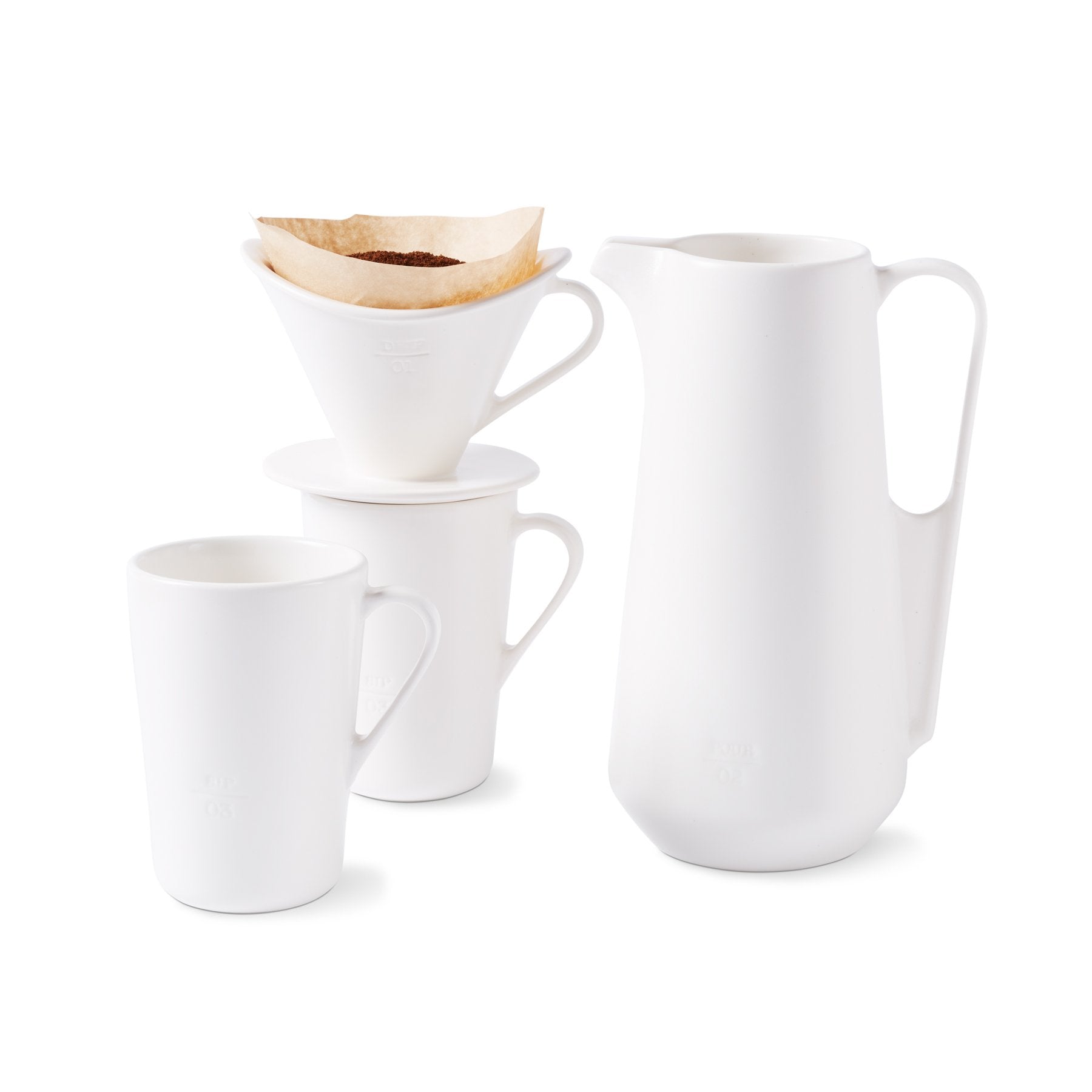 Icon Drip. Pour. Sip. Coffee System Foam Set of 4