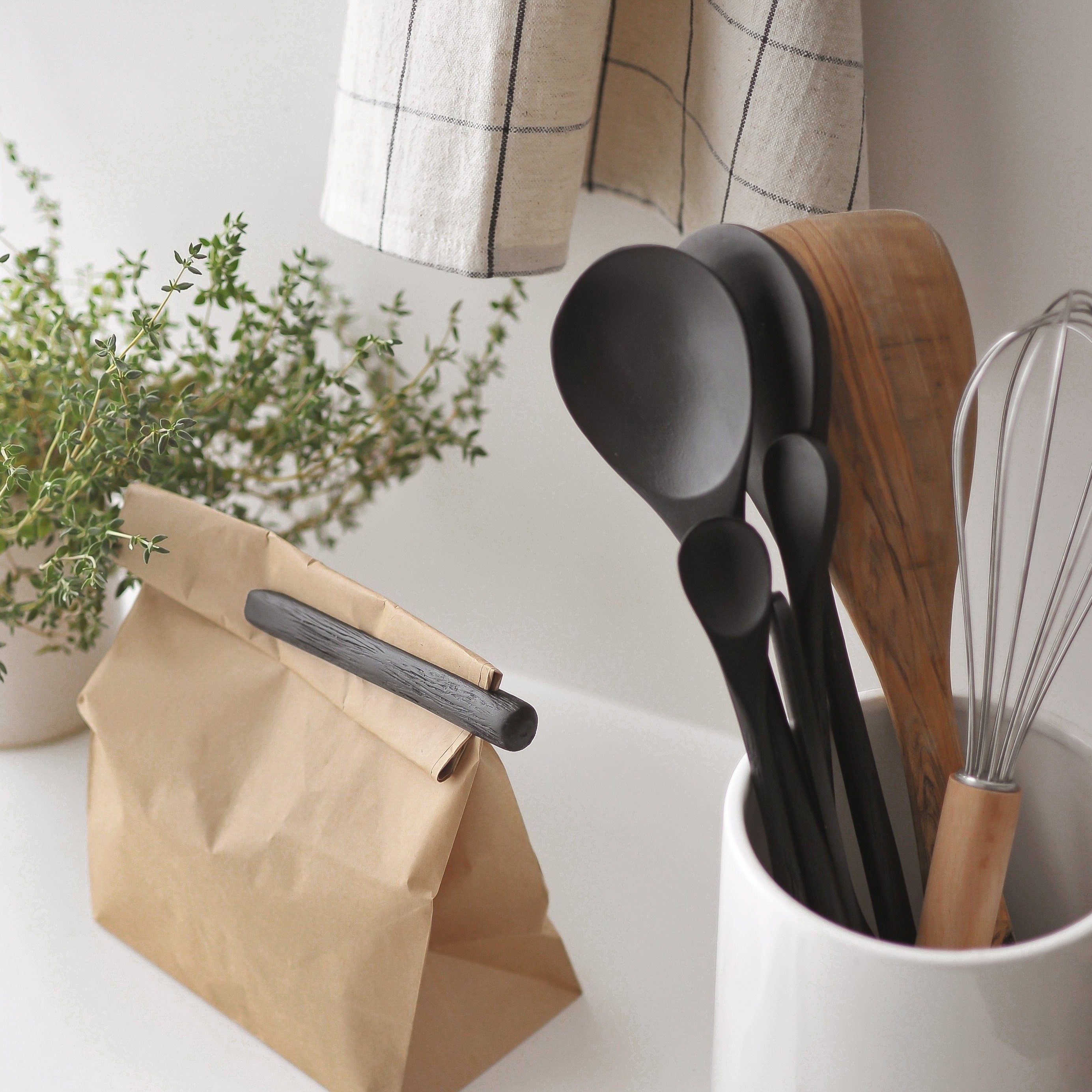 Noir Ebonized Kitchen Tools Set of 6